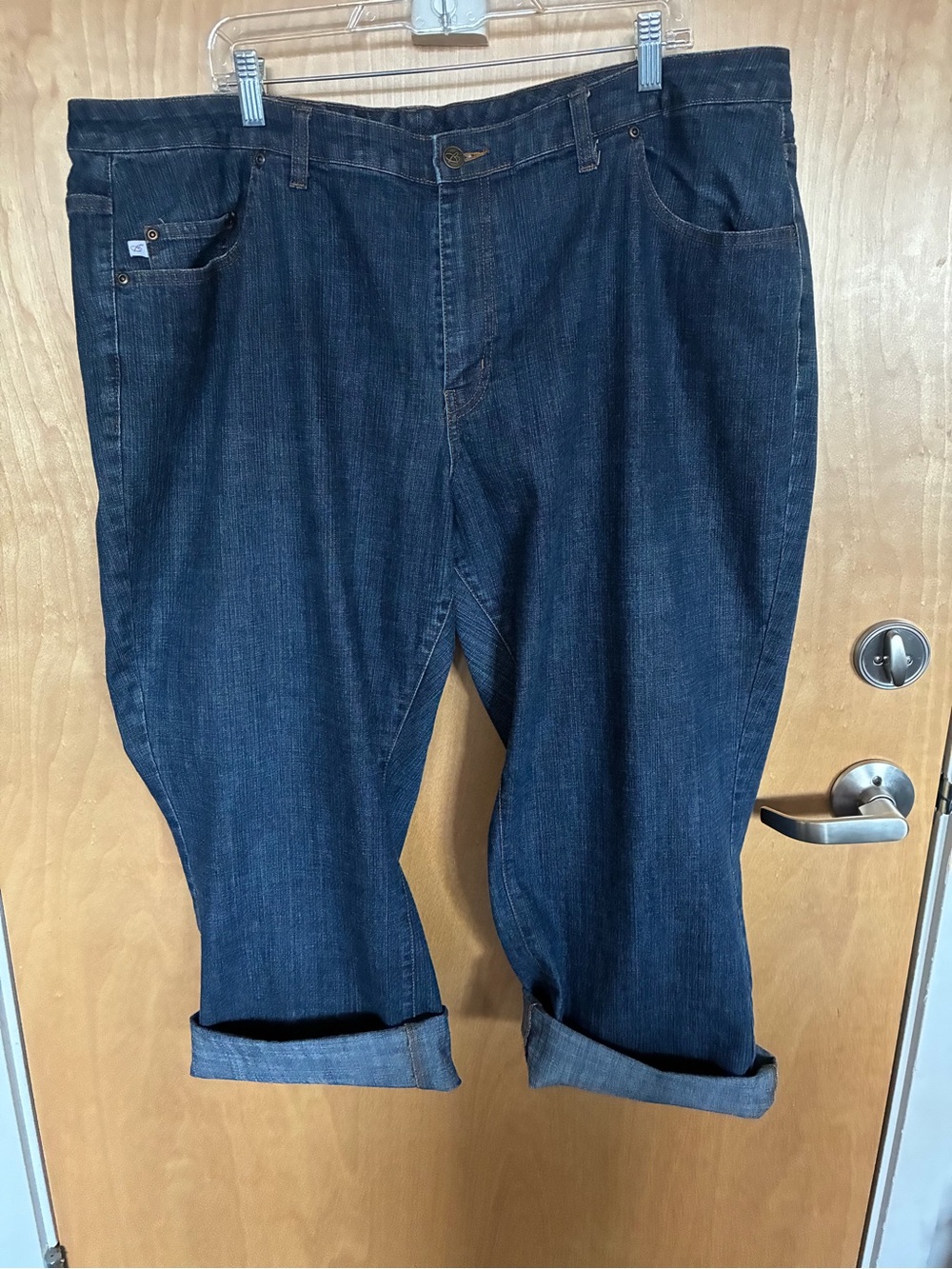 Dark Blue Women’s Bobbie Brook Jeans - Classic Straight Fit Size 24w. Cuffed